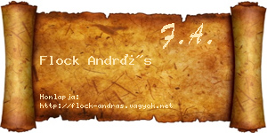 Flock András névjegykártya